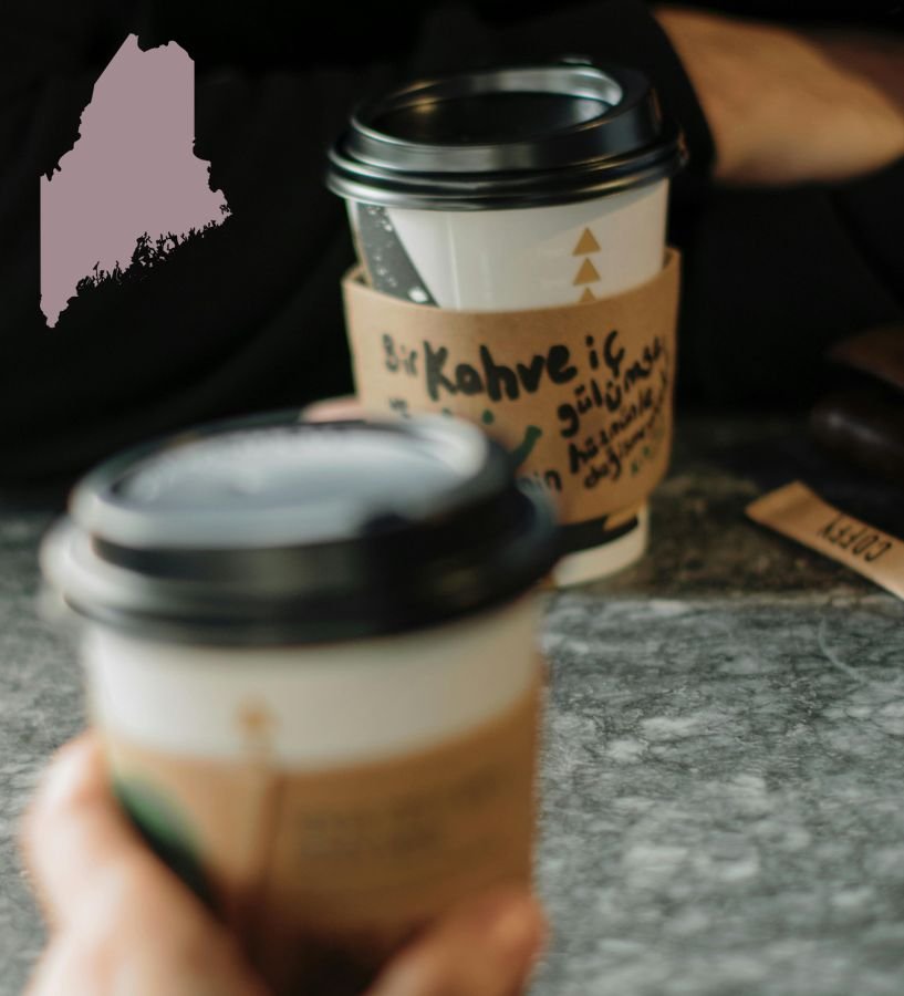 Two cups of coffee to go